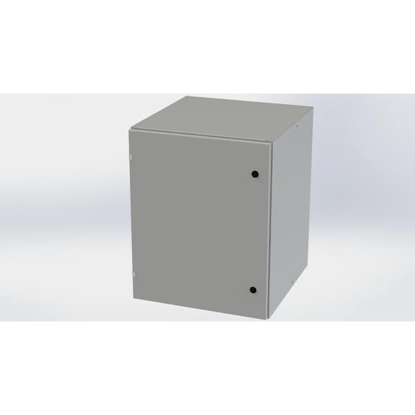 1/4 Turn Latch Electrical Enclosures, 30 in H, 24 in D, 24 in W, NEMA 3R, 4, 12, 13, Carbon Steel